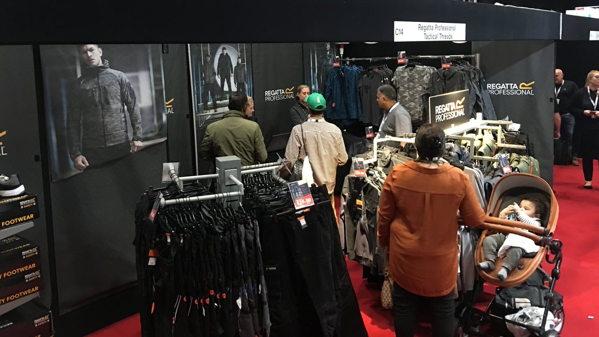 RegattaWorkwear's tweet image. Busy day yesterday at @toolfair who's joining us today?  #toolfair #coventry #tacticalthreads