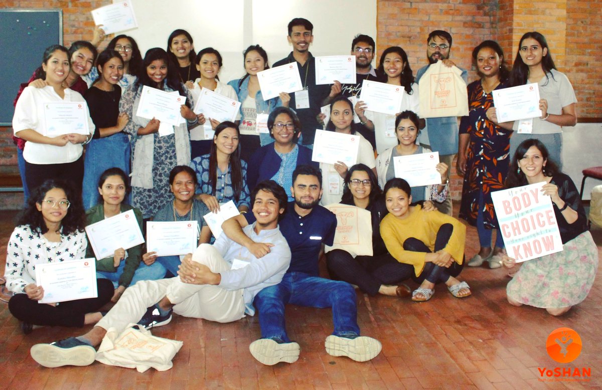 YoSHANepal's tweet photo. WELCOME TO THE FAMILY YOUTH CHAMPIONS!!! Congratulations to all the 21 graduates. We can wait to continue the #prochoice movement together. #YAI2019 #YoShan #ASAP #SafeAbortion #NationalYAI @asapasia https://t.co/UIxfbrGtqI