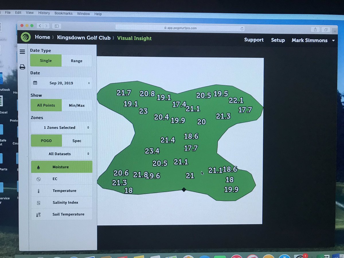 MarkSim93794378's tweet image. Awesome transformation in moisture levels on new short game green, @POGOTurfPro readings 2 days apart. @FloratineNW Retain Pro looks the business @DPSGOLF 
#moistureretention #watermanagement #greenkeeping @KingsdownGC