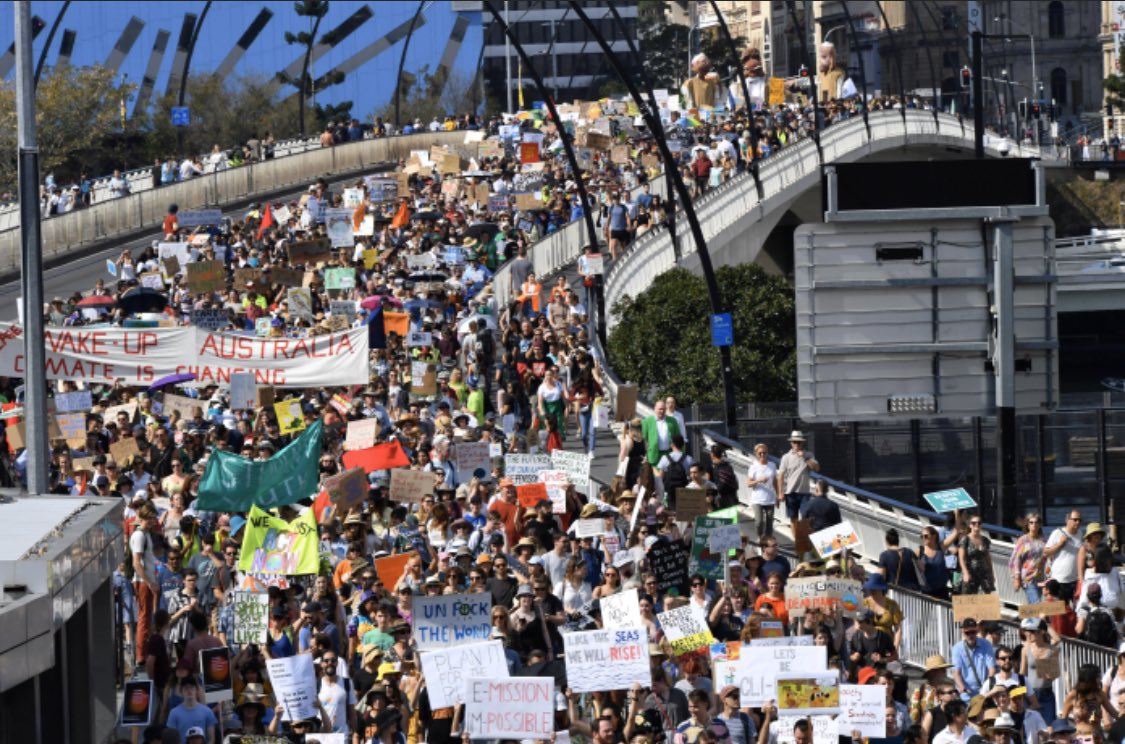 ColinAMaher's tweet image. Incredible scenes in Australia in support of World Climate Day. The creativity within the placards are fantastic if you scan through. Big respect.