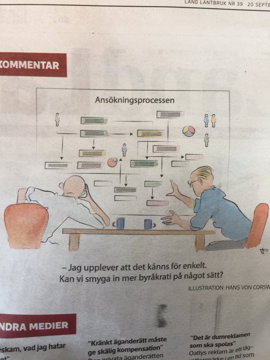 jacobspangenber's tweet photo. Träffsäkert inlägg från dagens Land Lantbruk. Alla talar om regelförenklingar men det blir alltid sämre särskilt för alla småföretagare https://t.co/OSvGxEPHo7