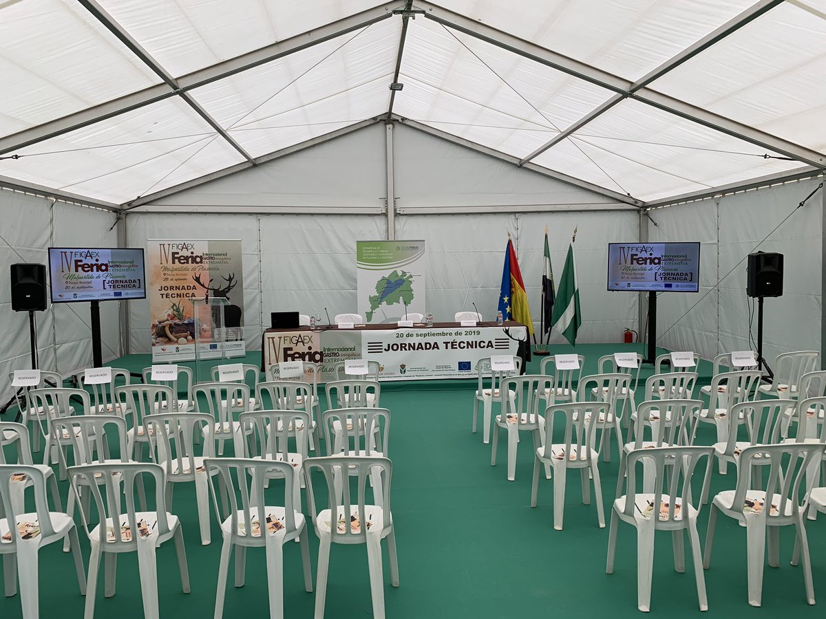 A punto de comenzar la Jornada Técnica #FIGAEX2019 en el Parque Municipal de Malpartida de Plasencia.
<a href="/DiputacionCC/">DiputacionCC</a> <a href="/AYTOMalpartida/">AYTO. Malpartida</a> <a href="/Turismo_DipCC/">Turismo Provincia Cáceres</a> extremadura.com/agenda/jornada…