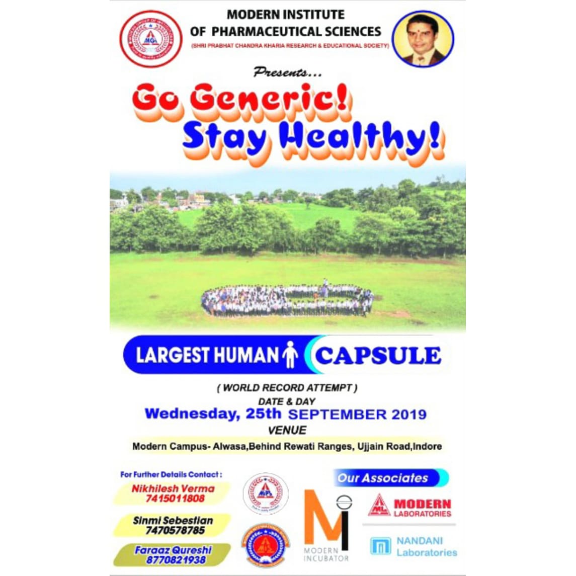 HCWR_MIPS's tweet photo. #WorldRecord #HumanCapsule #ModernGroupOfInstitutions #Pharmacy #WorldPharmacistsDay https://t.co/CWCYdQYpy5
