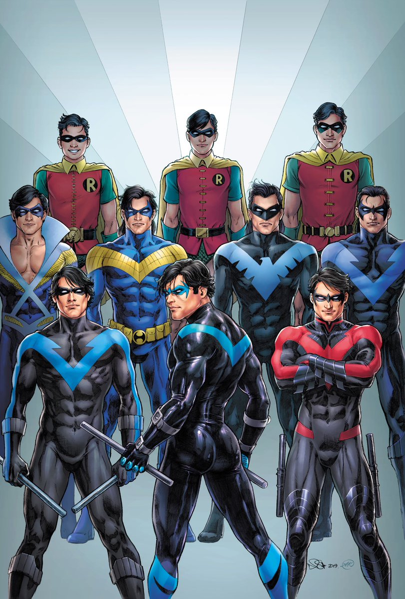  @NicolaScottArt has really outdonr herself with this amazing artwork. Nicola if for whatever reason you're reading this, I hope this super long thread doesn't make me sound insane and from one Dick Grayson fan to another, I want to say thank you for making this wonderful art. /37