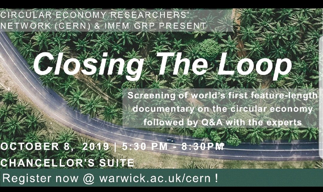 marymasood's tweet photo. Join us! The event is open for all. Please register at https://t.co/CwYSQMRvFZ
@WarwickUniSust @IM_GRP @warwickuni @IASWarwick @warwickventures @smmcdt @CitiesGRPUoW @wmgwarwick 
@WayneVisser
#circulareconomy #closingtheloop https://t.co/IB8OubIwVP