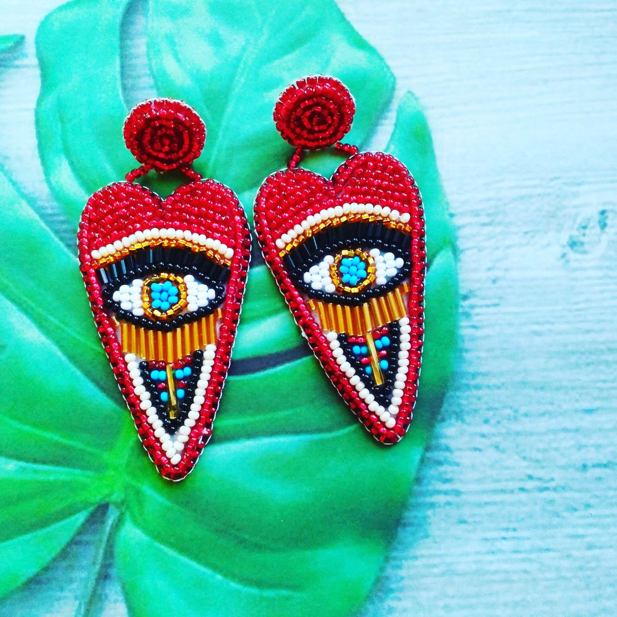 etsy.com/shop/BetterMon…  #evileyeearrings #eyeearrings #evileyejewelry #handmadeearrings #eyeearrings