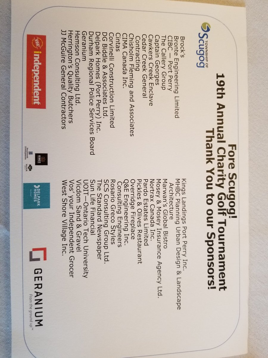 _markberney's tweet photo. A perfect late summer day #ForeScugog 19th Annual Charity Golf Tournament benefitting Youth Iniatives in Scugog. Thank you to all who contributed to this successful day. @TwpofScugog https://t.co/HWvuWDtd4q