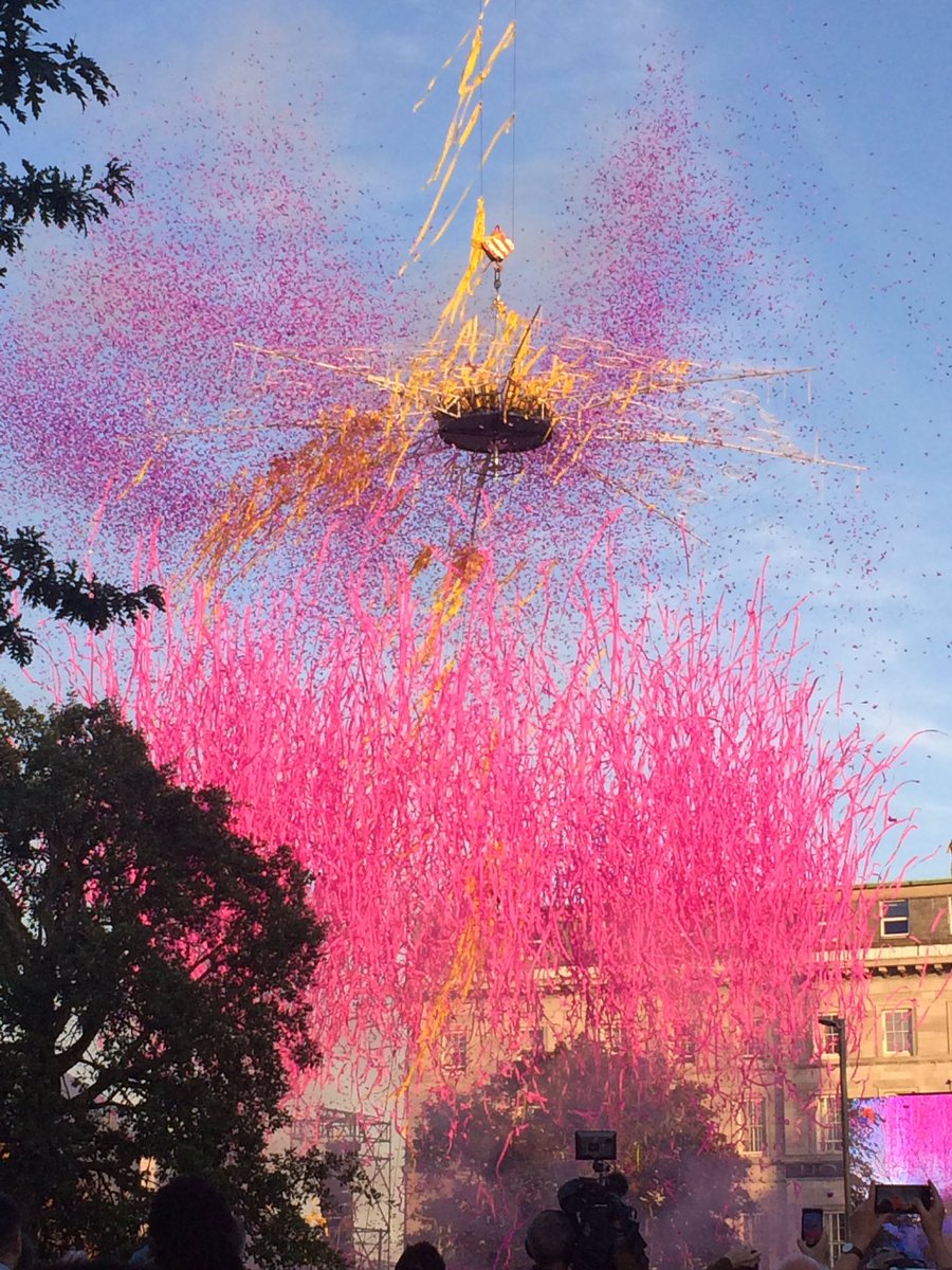 ISACSIreland's tweet photo. ‘Ours is a society that values the imagination/Samhlaíocht’ said @PresidentIRL on the launch of the @galway2020 programme this week supported by @FranceinIreland! Stunning creation by #GratteCiel and #AnnaMullarkey. Bualadh bos! #OutdoorArts #ArtsforAll #ArtsIreland #PublicArts https://t.co/DvoCT7EyRZ