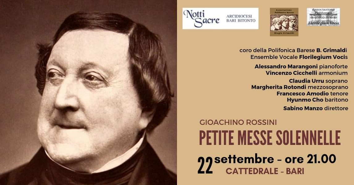stmbari's tweet photo. 🎼 Petite Messe Solennelle

📅 domenica 22 settembre  

🕘 21:00
 
⛪ Cattedrale di Bari 

@sabinomanzo https://t.co/Vts2sDIaPT