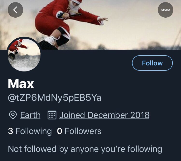 Screenshot of a moron’s twitter profile
