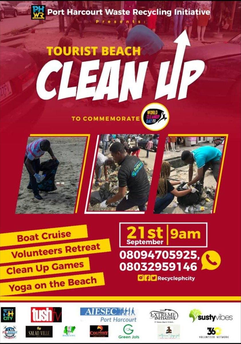 Let's do this together tomorrow!!! @worldcleanupday  @letsdoitnigeria @letsdoitworld @RecyclePhc @nalucoolgroup
@Timeequalizer #WorldCleanup
#letsdoitworld
#Nigeria