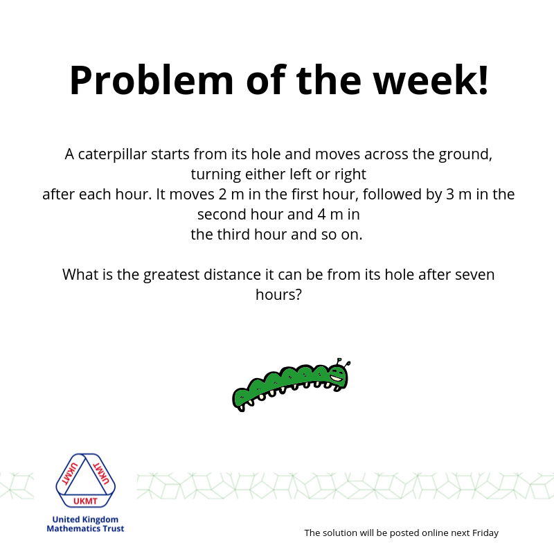 UKMathsTrust's tweet photo. Can you tackle the new Problem of the week?
#UKMathsTrust #ProblemOfTheWeek #Mathematics https://t.co/StRvFBXn9S