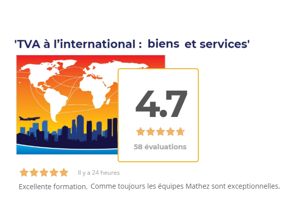 58 avis clients très positifs, et des commentaires qui nous vont droit au coeur :) Notre formation phare sur la #TVA à l'international est toujours offerte à un tarif promotionnel dans toute la France: mathez-conseil-formation.fr/formations/for…