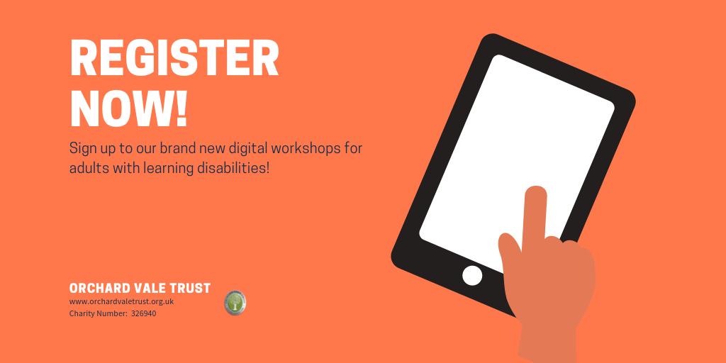 We are offering brand new #digital workshops to adults with #learningdisabilities  Register now - call 01749671706 or email youritnow@orchardvaletrust.org.uk