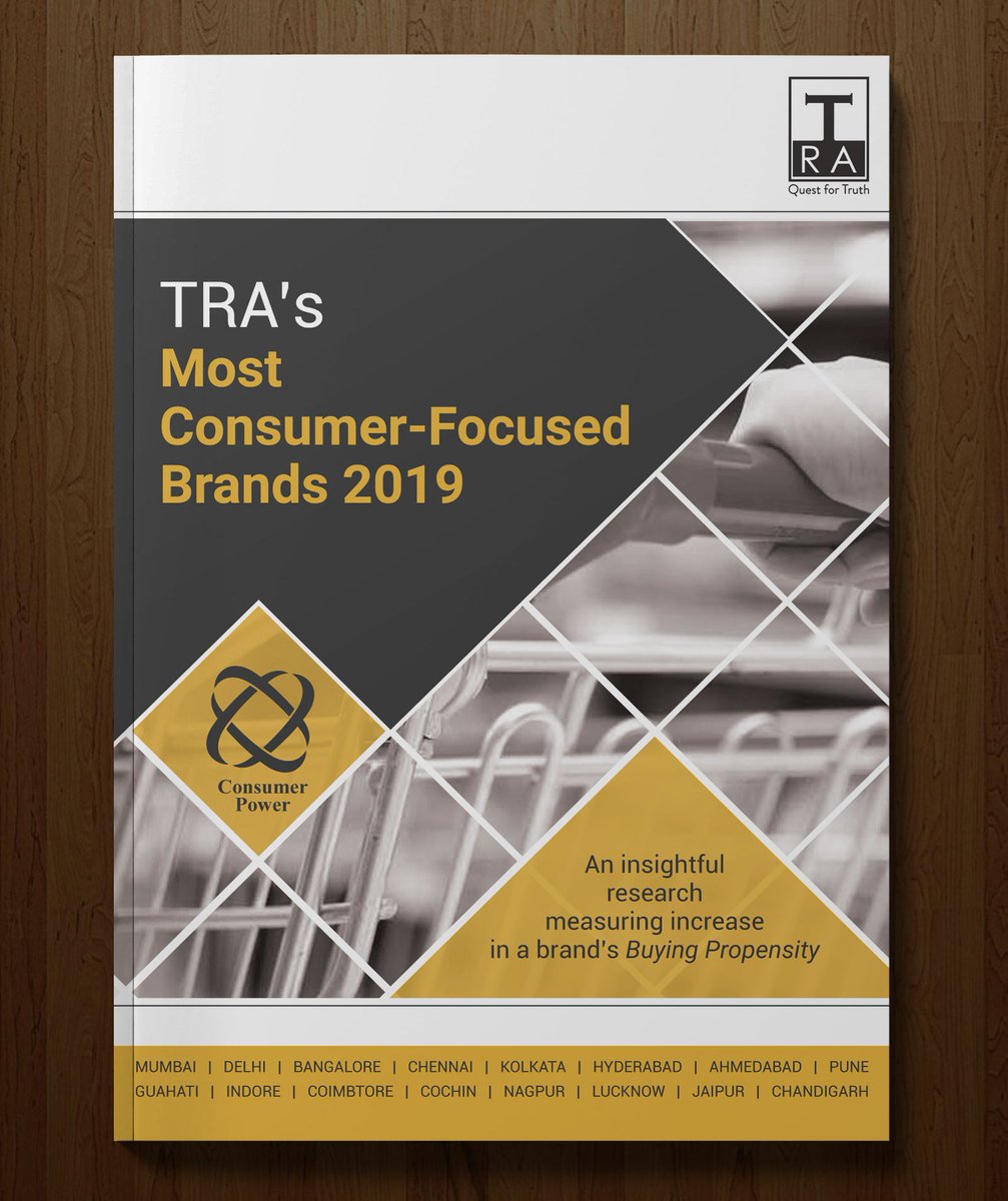 TRA_Research's tweet image. In the new wave of brand building, a brand has shifted from a feature to a perception, from an object to an idea.

Stay connected for the exciting 'TRA's Most Consumer-Focused Brands 2019' report unveiling on 25th Sep'19.

#ConsumerFocused #ConsumerConnect #TRA #QuestforTruth