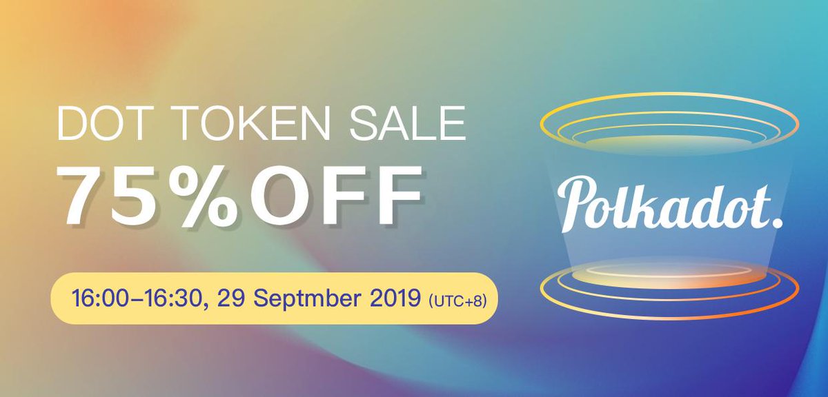 Czhang_PIEXGO's tweet photo. Dear users,

🚀PIEXGO will launch the second DOT discount program at 17:00 on 29 September 2019 (UTC +8), where PIEXGO users can purchase DOT tokens at a discounted price. This campaign will only be limited to 30 minutes.

Read more: https://t.co/vxEC9qyqyE https://t.co/KyJ8e2KqFW