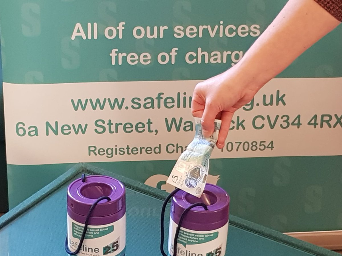 SafelineUK's tweet image. #Safeline&apos;s #fundraising #volunteers will be in @RoyalPriorsSC on Saturday 21st collecting vital funds to support our work.  @Leamingtonguide #LeamingtonSpa #Believeinyou #Breakthesilence #donate #charity