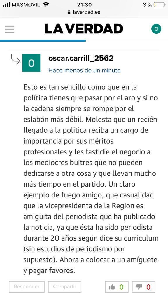 EnrikeJimenez's tweet photo. Censura sistemática en la @laverdad_es.... No gusta la verdad... borrado de comentarios... @Pilar36018671 @Ruizpalaciospa1 https://t.co/xYeyXKQx82