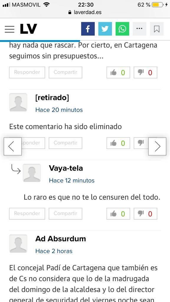 EnrikeJimenez's tweet photo. Censura sistemática en la @laverdad_es.... No gusta la verdad... borrado de comentarios... @Pilar36018671 @Ruizpalaciospa1 https://t.co/xYeyXKQx82