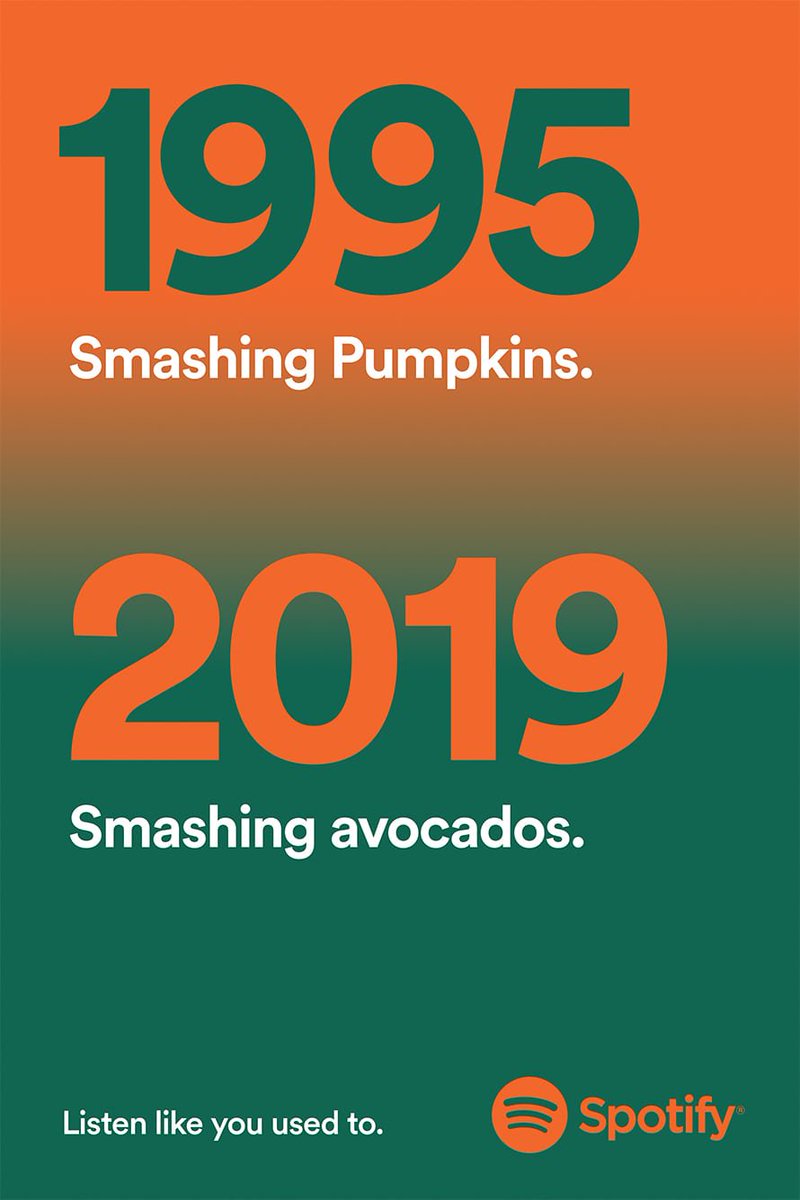 laReclame's tweet photo. Spotify n'a pas oublié la génération X et rend hommage aux ados des années 80 et 90 avec la campagne "Listen Like You Used To" de l'agence londonienne Who Wot Why #print #outdoor https://t.co/XMXHJlSwjB