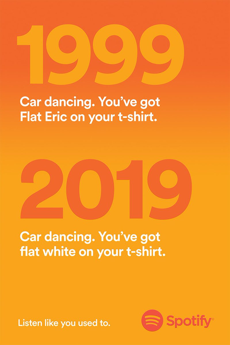 laReclame's tweet photo. Spotify n'a pas oublié la génération X et rend hommage aux ados des années 80 et 90 avec la campagne "Listen Like You Used To" de l'agence londonienne Who Wot Why #print #outdoor https://t.co/XMXHJlSwjB