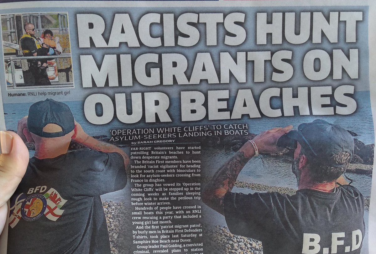 This needs responding to. Come and tell the racists that they aren't welcome but refugees are. This Sunday, Folkestone, 10.30am. Exact location tbc.