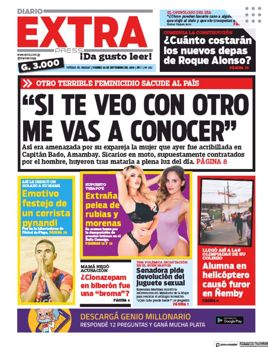 1000_am's tweet photo. ¡Buen día a todos! Compartimos tapas de diarios de hoy, viernes 20 de septiembre de 2019. #1000am 🗞📰 https://t.co/1uSPOfCLoe