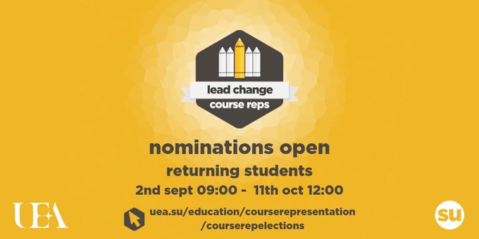 ueaenv's tweet photo. We value our Course representatives input on our Staff Student Liaison Committees, and are committed to maintaining high stands on our courses and across UEA.  Please help us to make a difference, engage with your fellow students and staff, and learn new skills for your future! https://t.co/FamywiqBY1