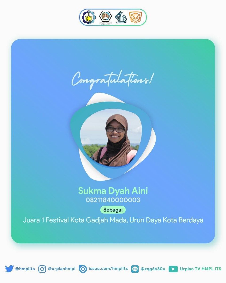 hmplITS's tweet photo. [CONGRATULATION]

Ada kabar gembira dari teman-teman kita!
Selamat bagi teman-teman yang telah berhasil memenangkan Juara 1 pada Lomba Festival Kota Gadjah Mada, Urun Daya Kota Berdaya. Semoga dapat menebarkan manfaat bagi lingkungan sekitar

#KabinetOlympus
#HMPLITS
#ITSSurabaya https://t.co/8JfOwXqxJU