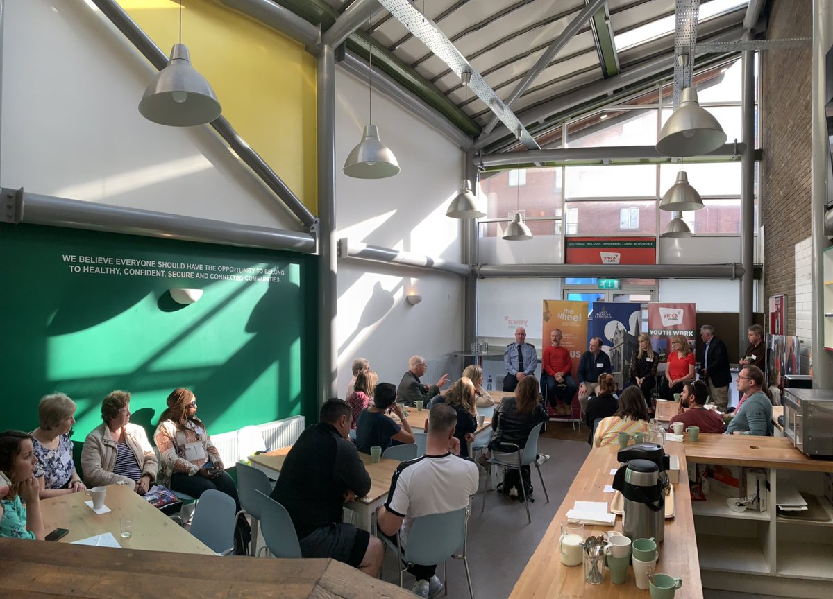 ymcadublin's tweet photo. Q&A time with the panel, furthering the conversations for sustainable communities. @The_Wheel_IRL @stpatrickscath @DubCityCouncil #europeandayofsustainablecommunities #connectedcommunities #ymca #thewheel #thirdspacecafe https://t.co/wKwRxsWsb6