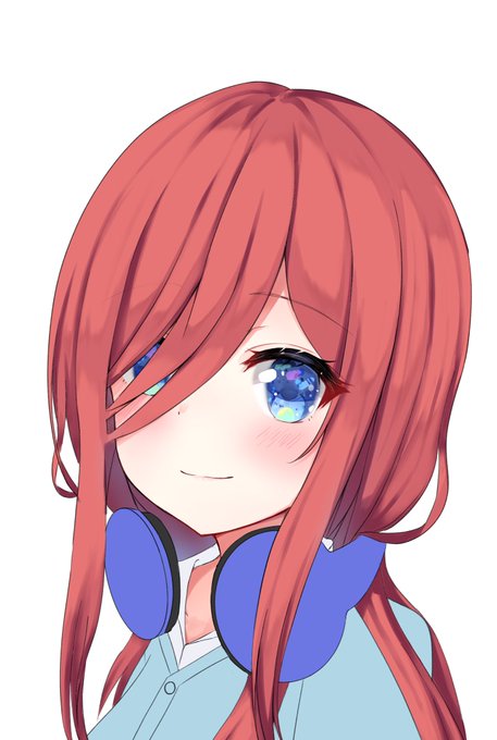 うみ猫さんがTwitterに投稿した中野三玖(五等分の花嫁)のイラスト。