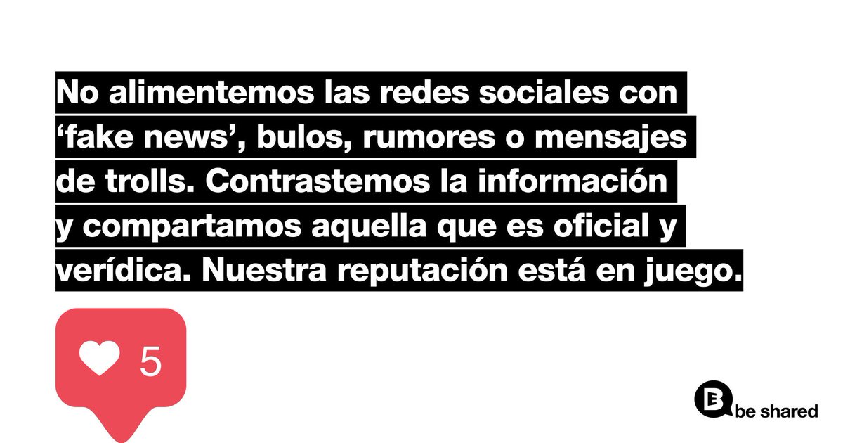 beshared_es's tweet image. #TratadoDigital 💟
💬 No generes desinformación en las redes sociales. 
💻 No manches tu reputación digital. #ComDigital

#socialmedia #comunicacióndigital #marcapersonal