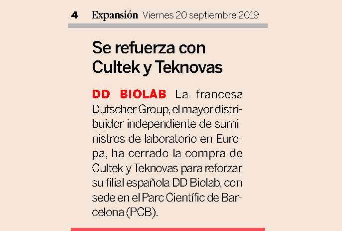 #PCBCommunity | <a href="/ddbiolab/">dDBioLab</a> se refuerza con Cultek y Teknovas

📰<a href="/exp_catalunya/">Expansión Catalunya</a> <a href="/expansioncom/">expansioncom</a> 
 cc <a href="/Dutscher/">Dominique Dutscher</a>
