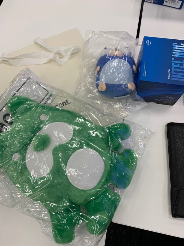 _iy4's tweet image. Intel NUCとアベマ君とgopher君をお迎えした #catechchallenge