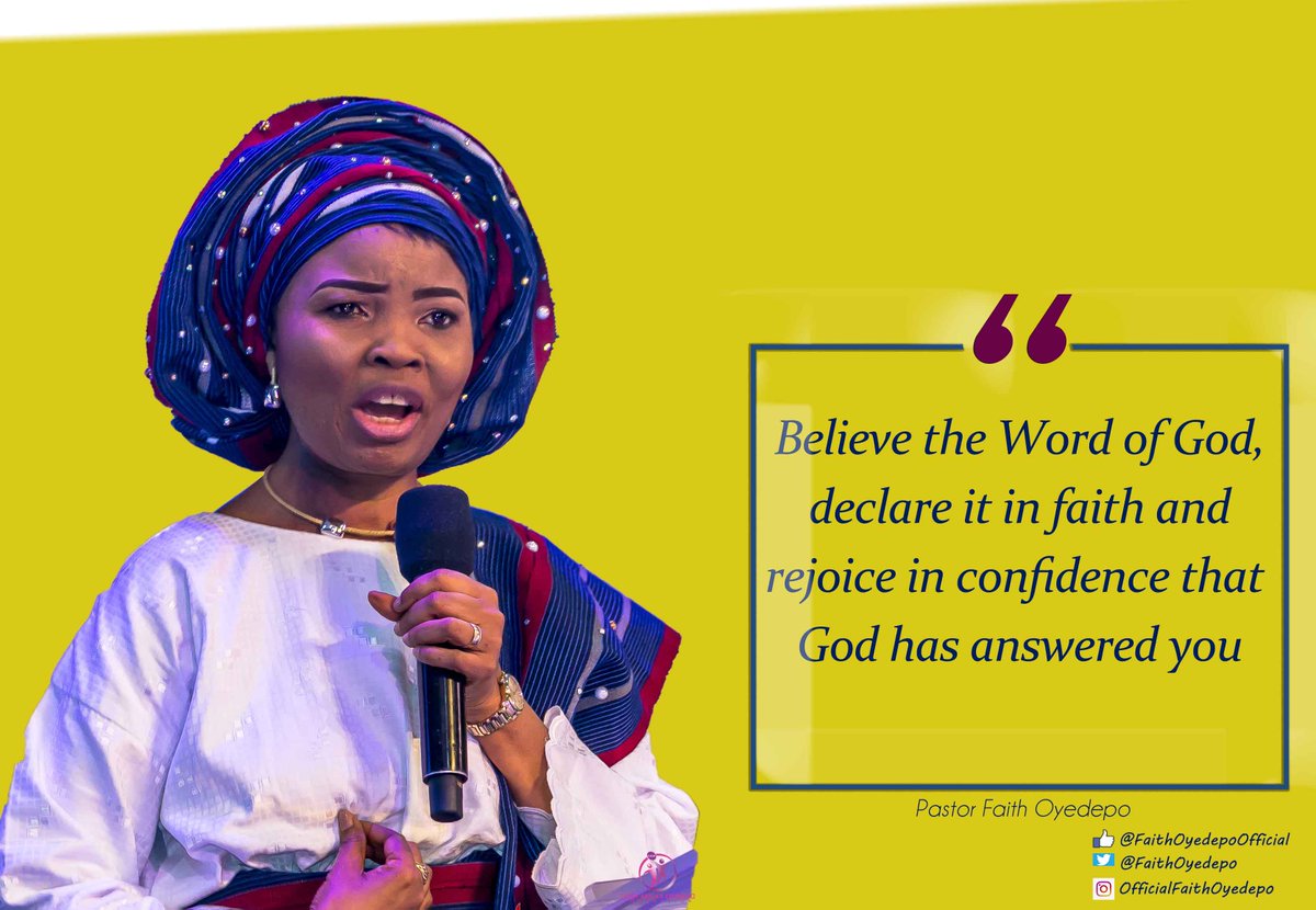 FaithOyedepo's tweet photo. If anything is out of place in your life and family, the devil, who is the thief has stolen it (John 10:10). You can catch that thief and make him pay back, because you are a child of God.
#Believe
#ConfidenceInGodsWord
#faof https://t.co/QMPk7isnzq