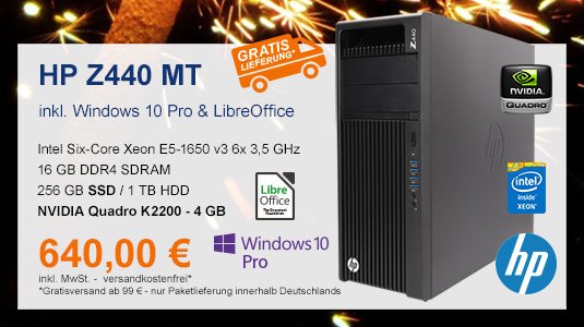 Günstige Leistungsmonster: HP Z440 | Laptops mit 8GB + SSD | Apple-Special
HP Z440 Workstation für nur 640 €:
itsco.de/workstation-hp…

Ihr erhaltet unseren Newsletter noch nicht?
Dann schnell anmelden: itsco.de/newsletter
