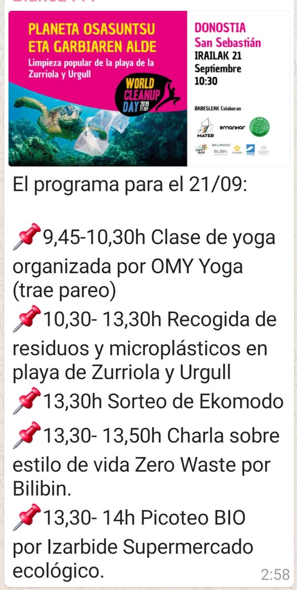 ekomodo_'s tweet photo. 📌¡Comienza la semana por el futuro! 

Únete mañana (sábado 21) a la limpieza popular de la costa de #SanSebastián.
🕥10:30h
📍 Playa de la Zurriola

Organizado por @FFFDonostia. Colaboramos @SurfriderEspana, #Emankor, @MaterMuseoa y @ekomodo_.

#CreemosUnMundoMejor. https://t.co/CdqYWQcpPf