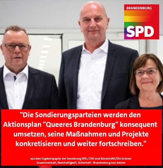 Wir nehmen Euch beim Wort!

#spdqueer #brandenburg #queeresbrandenburg #Koalitionsausschuss