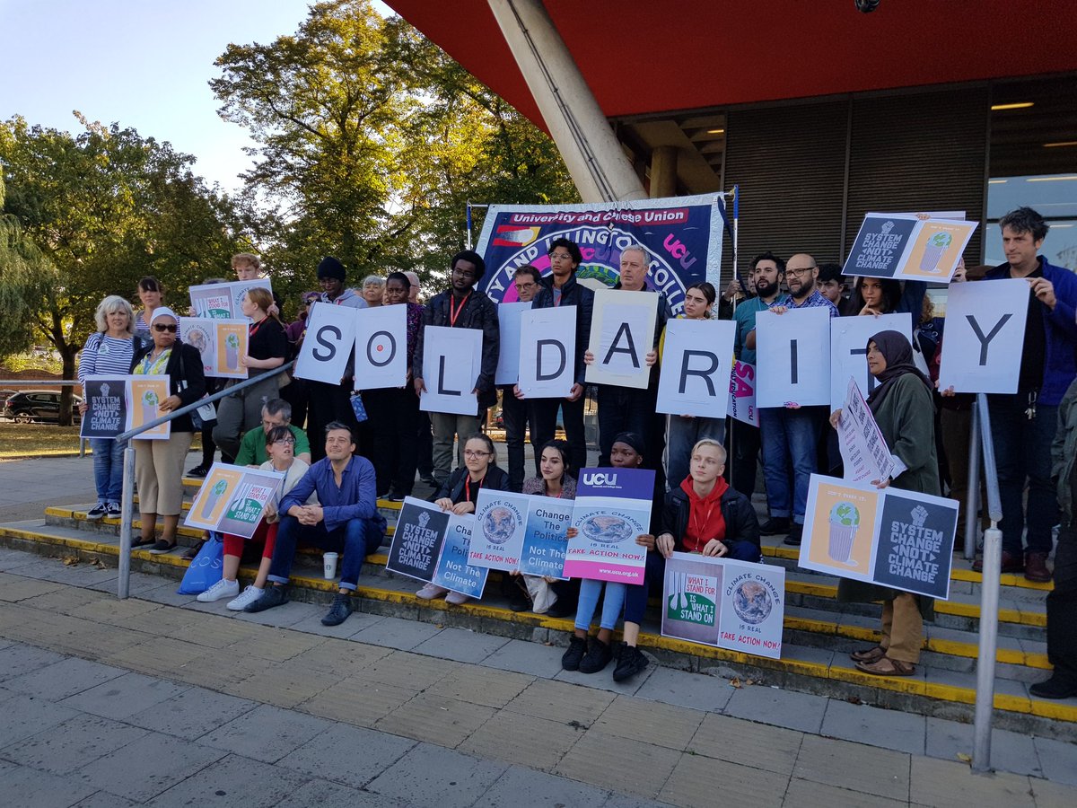 Cct_Candi's tweet photo. City and Islington College CBAT on their way. #YouthStrike4Climate #UCUclimatesolidarity @UCU @UniteResist https://t.co/xVm9oH9JGm