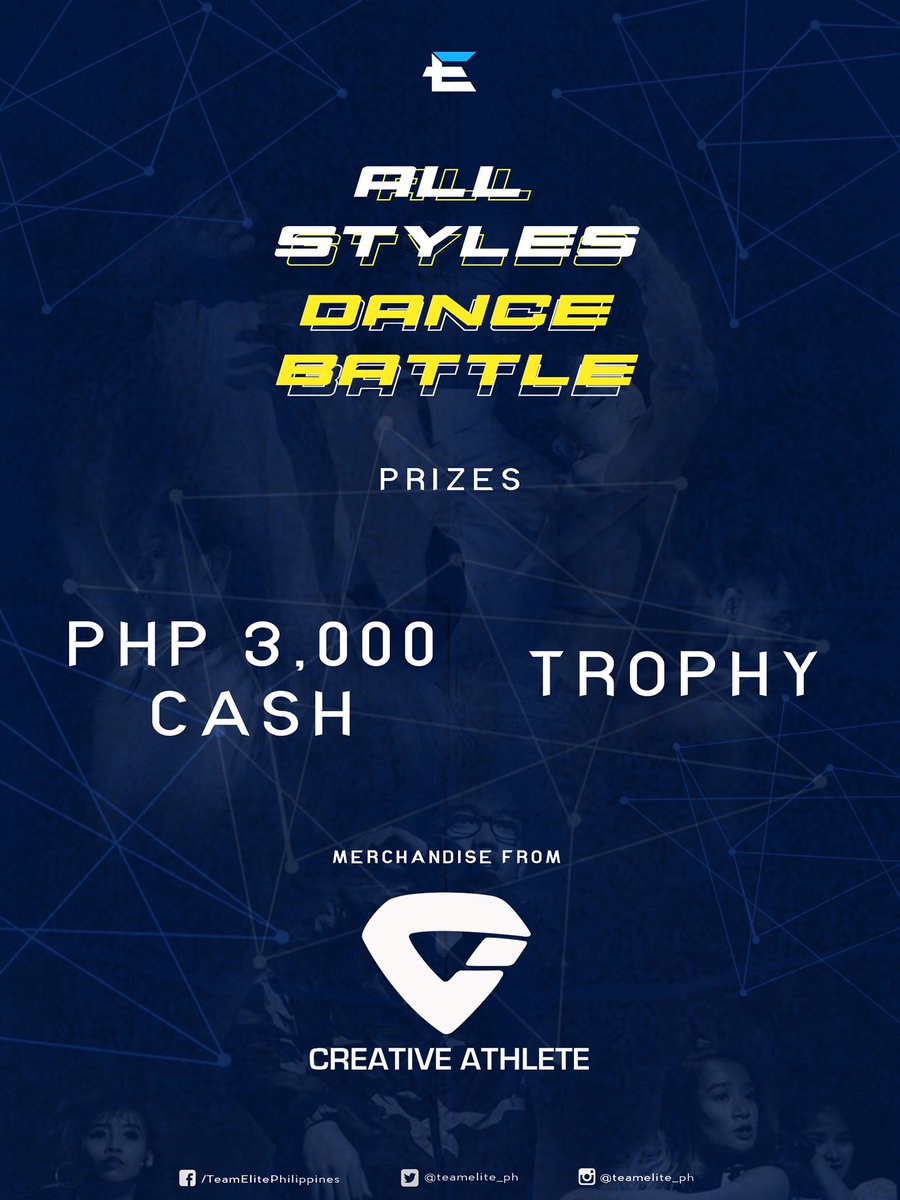 teamelite_ph's tweet photo. Stoked for this Saturday! Join now and win these exciting prizes.

Also, shoutout to our amazing partners for making this event possible! You guys are the best! 💯

Anchor Point Productions
Creative Athlete
Queen's Dance Studio https://t.co/ZDrLix959O