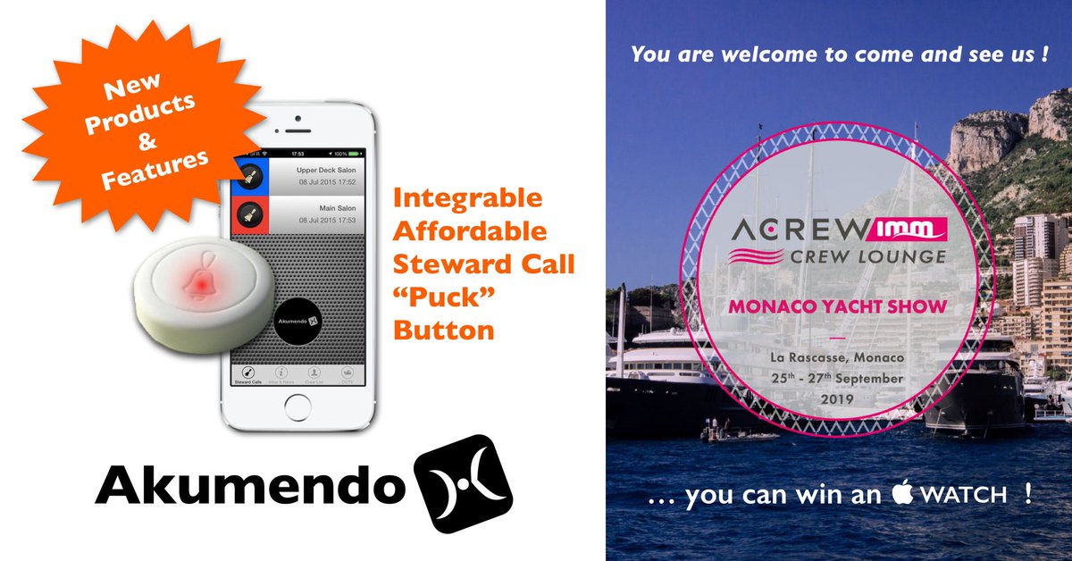 New product to be unveiled @acrewyachting lounge next week in Monaco… Come for a chat & demo of our new Steward Call Button! Crew members coming to discover these new products will be registered to win a special gift 🎁 😊
#yachtcrew #yachtstewardess #yachtengineer #yachtcaptain