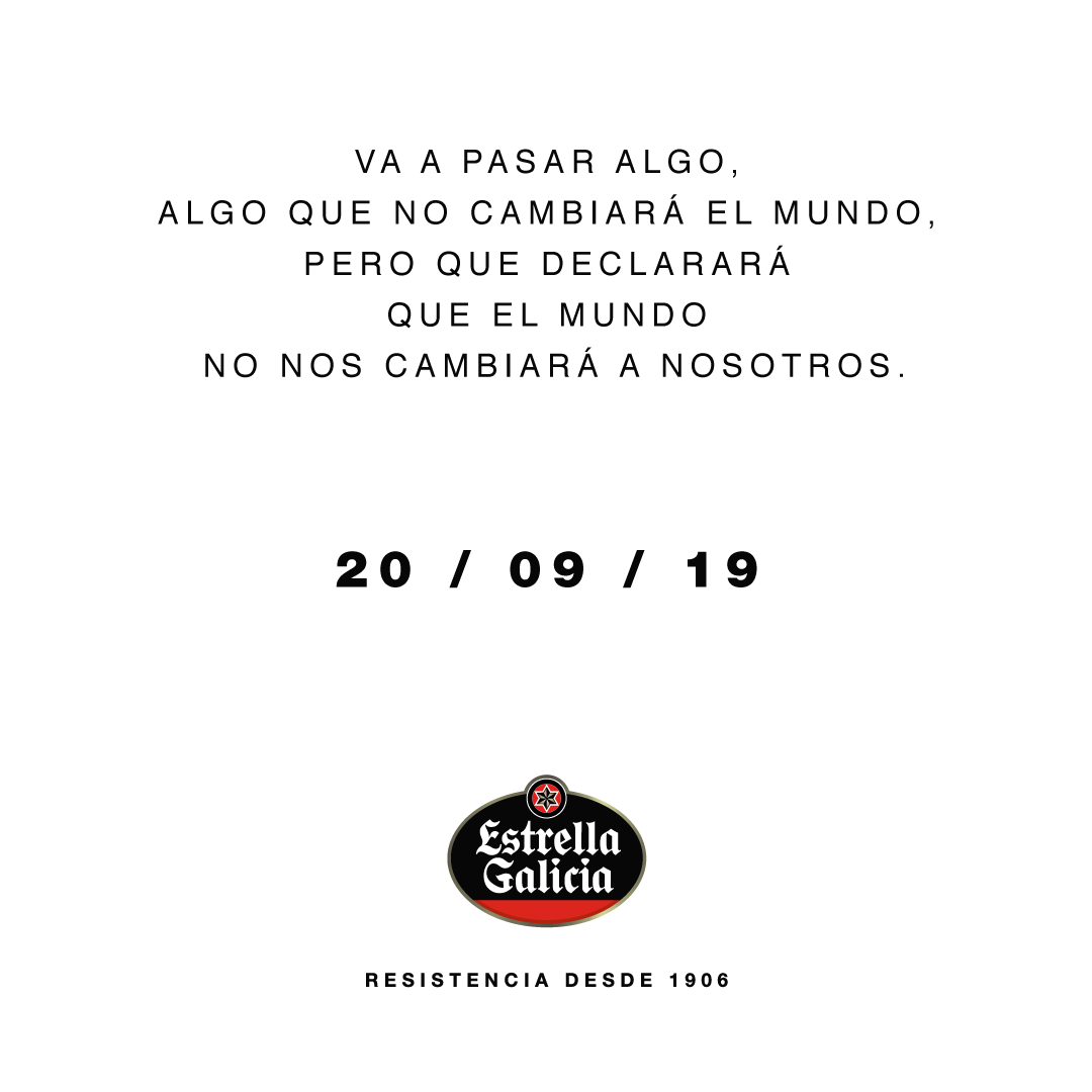 estrellagalicia's tweet image. Una fecha. 
Un compromiso.
Una declaración.
Un movimiento.