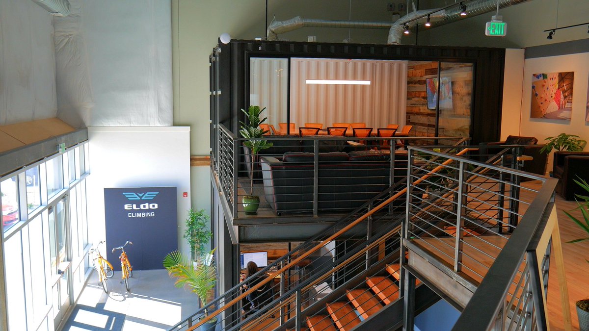 ContainerMastrs's tweet image. Beautiful Container Office space at Eldorado Climbing - container fabrication and install work by RoxBox Containers.  #containermasterstv