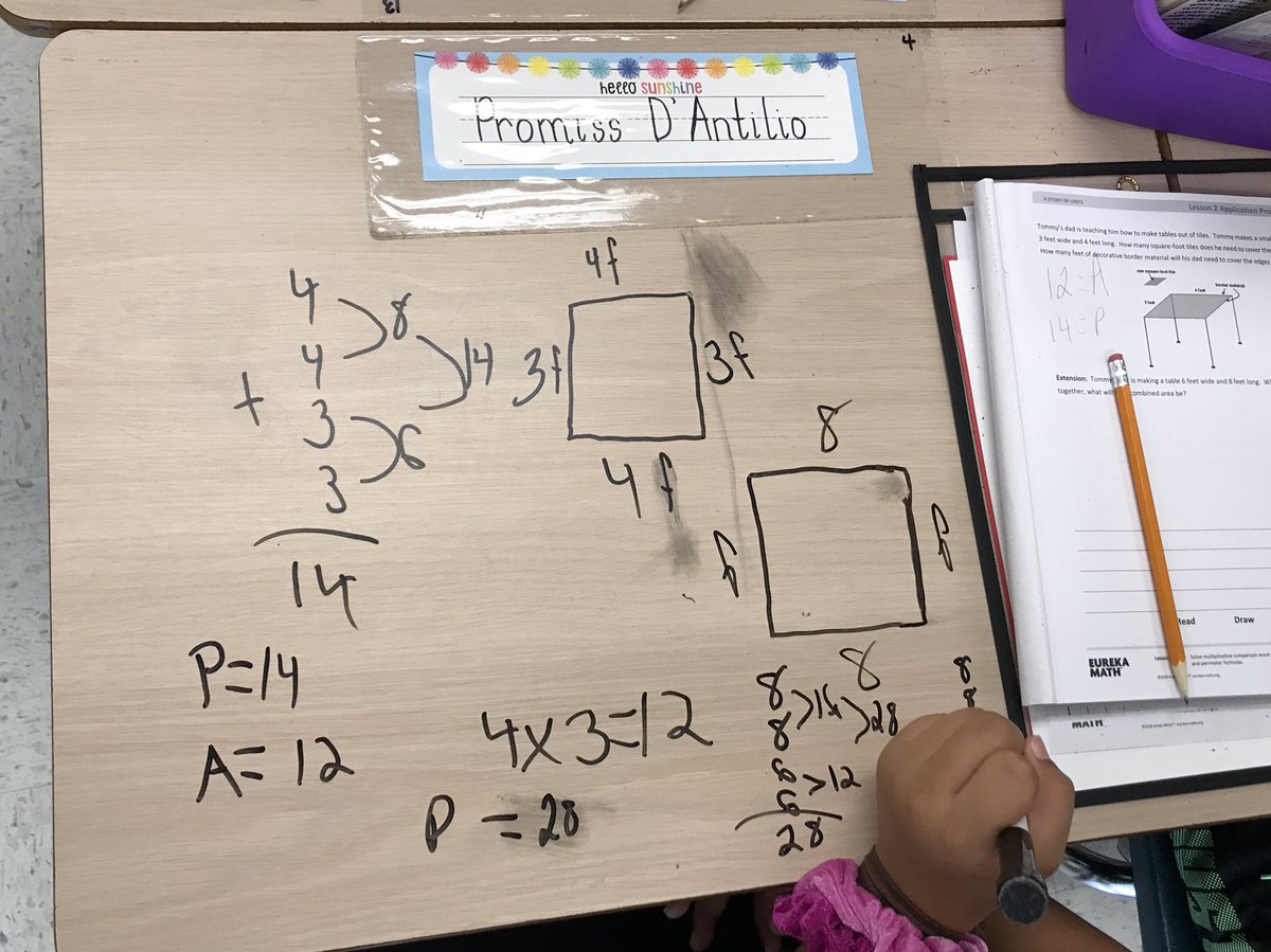 SRES_Math's tweet image. Friday Eureka Math and writing on desk. What could be better? @sunrayexplorers #Sunraysoars