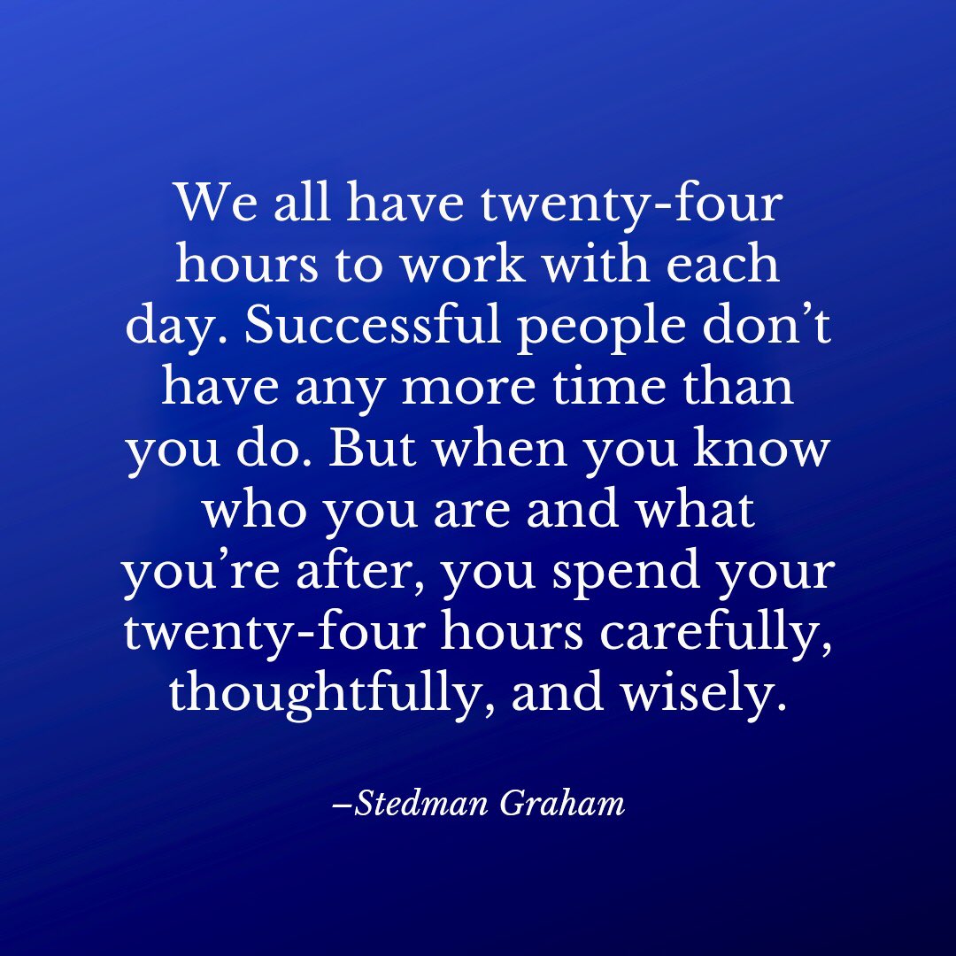 Successful people spend their time carefully, thoughtfully, and wisely. #IdentityLeadership #FridayMotivation