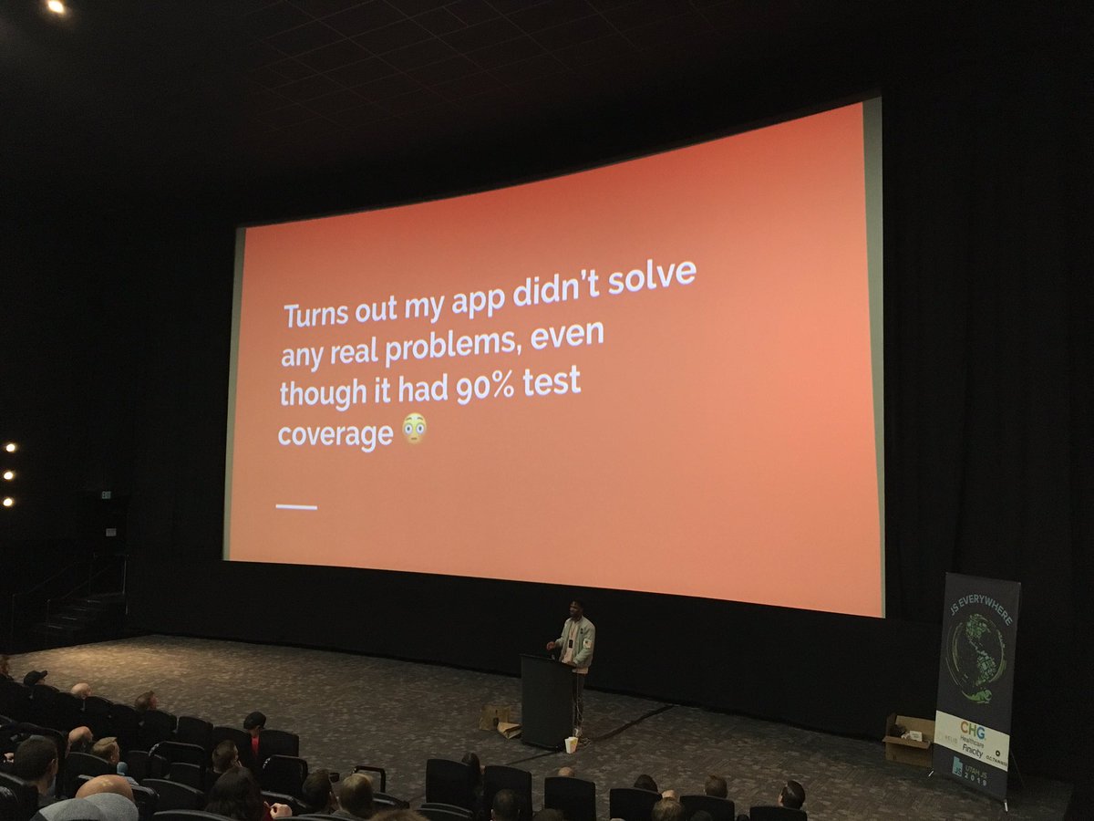 ryoia's tweet photo. Great talk by @scotups about how to find problems and generate ideas from them! @utjs #utahjs19 https://t.co/U7qJVLp3pF