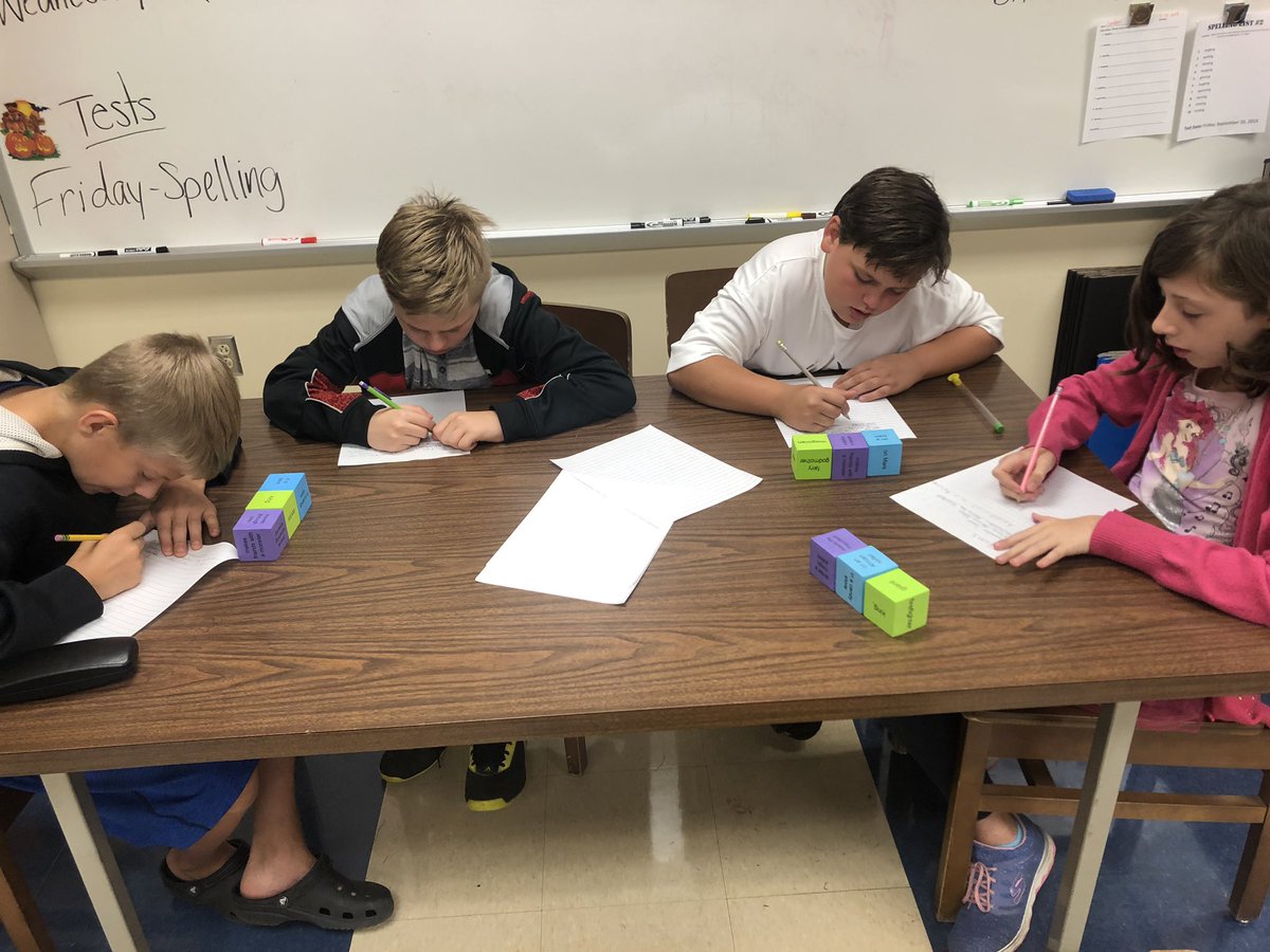 Finally getting into a routine for working independently in centers!
1. Reviewing parts of speech with flash cards
2. Practicing story elements with story starter cubes

#MVTakingPride