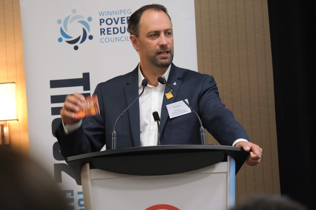 WinnipegPRC's tweet image. New businesses join the conversation to join #CTA92. "This little book (TRC Calls to Action) is medicine" - @rymoran,  Director - @NCTR_UM @UnitedWayWpg