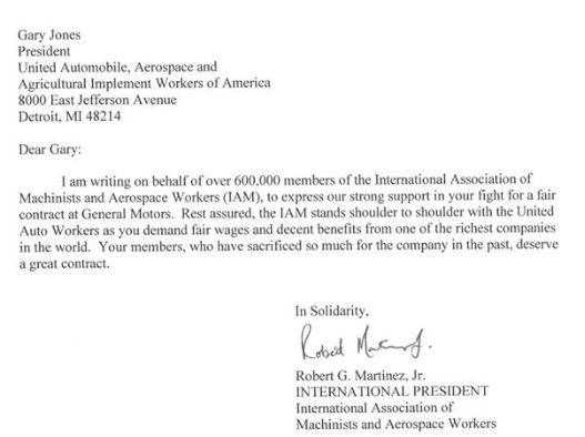 IAMBobMartinez's tweet photo. Myself and 600,000 Fighting @MachinistsUnion members are proud to stand with @UAW members on strike fighting for fair wages, affordable health care and job security. Stop your corporate greed and do the right thing, @GM. #UnionStrong #StandWithUS https://t.co/ofc1Z02OKX