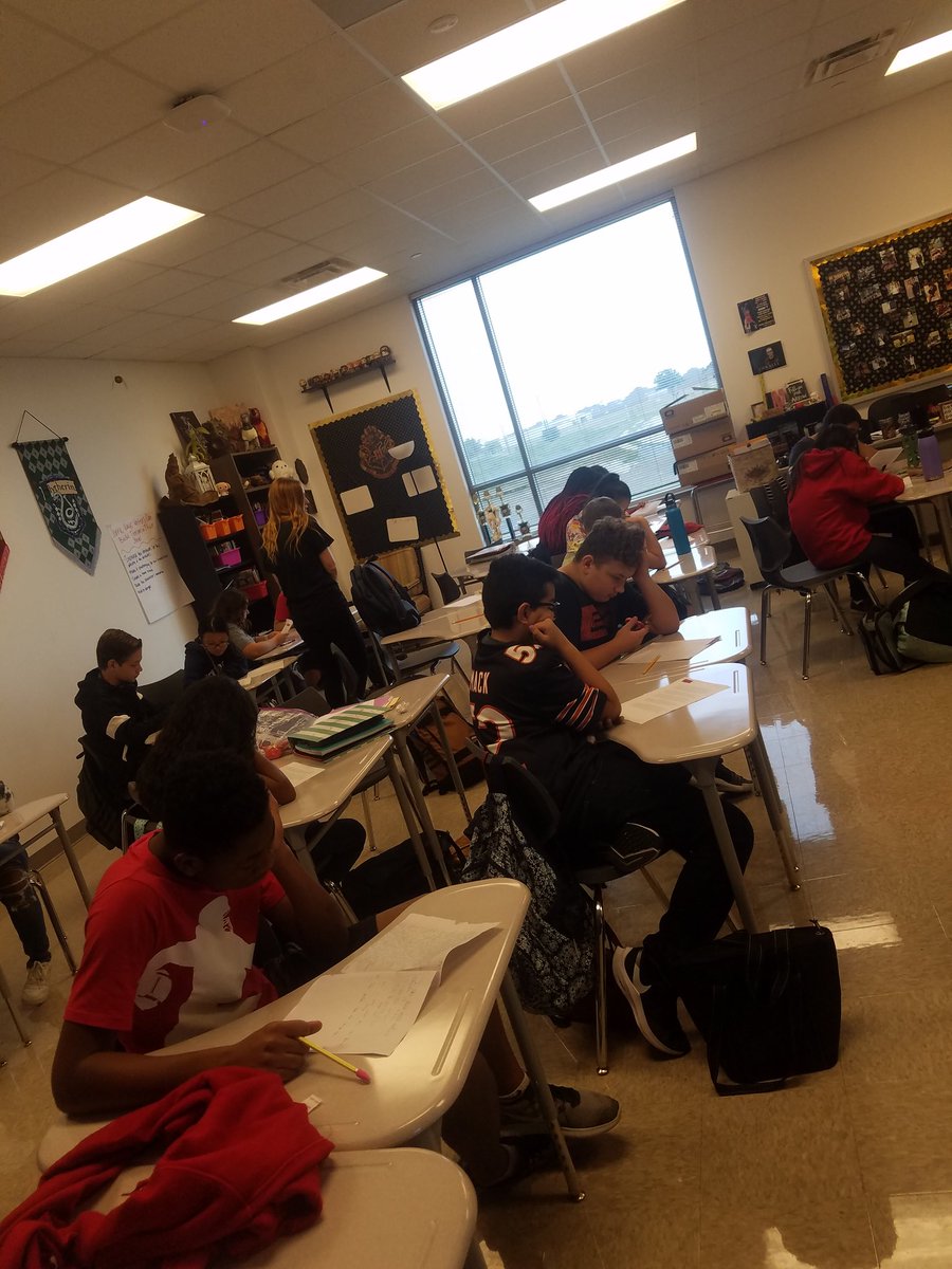 I got to visit a 7th grade celebration today with @AbbieNorkett. I loved seeing the hard work they put into their writing!

#kisdliteracy #vrmsintentional